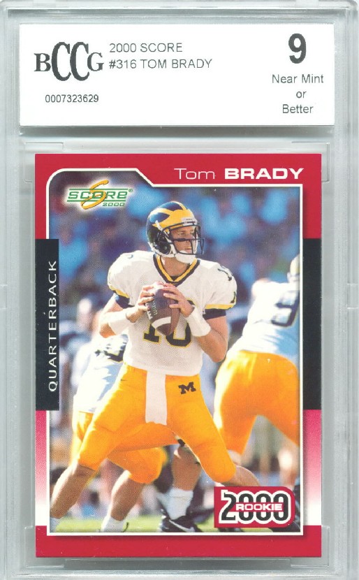 2000 Score Tom Brady Rookie Card Graded BCCG 9 eBay