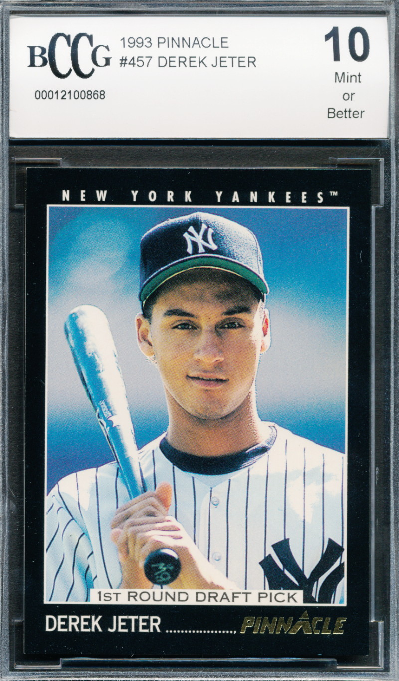 1993 Pinnacle 457 Derek Jeter Rookie Card Graded BCCG 10