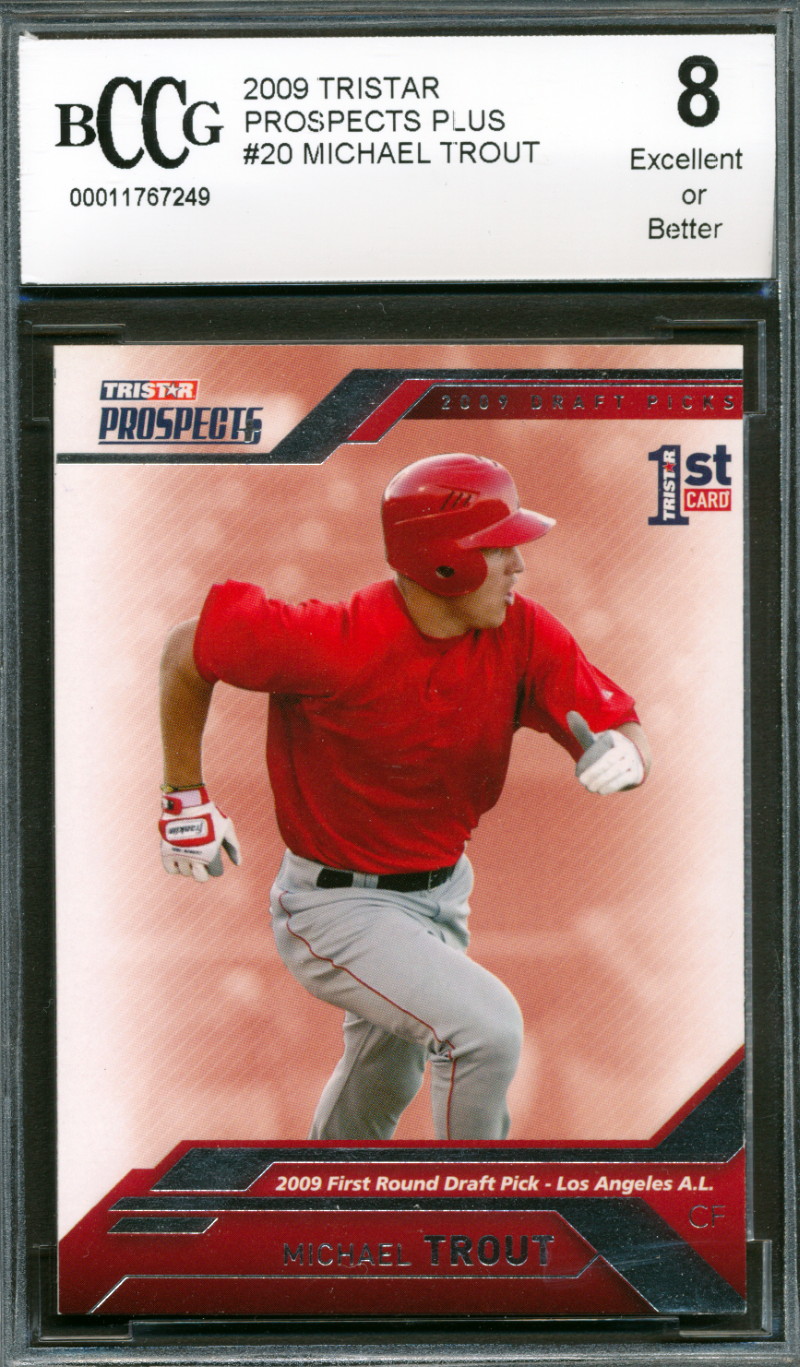 2009 Tristar Prospects Plus 20 Mike Trout Rookie Card