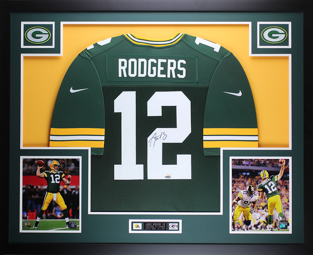framed packers jersey