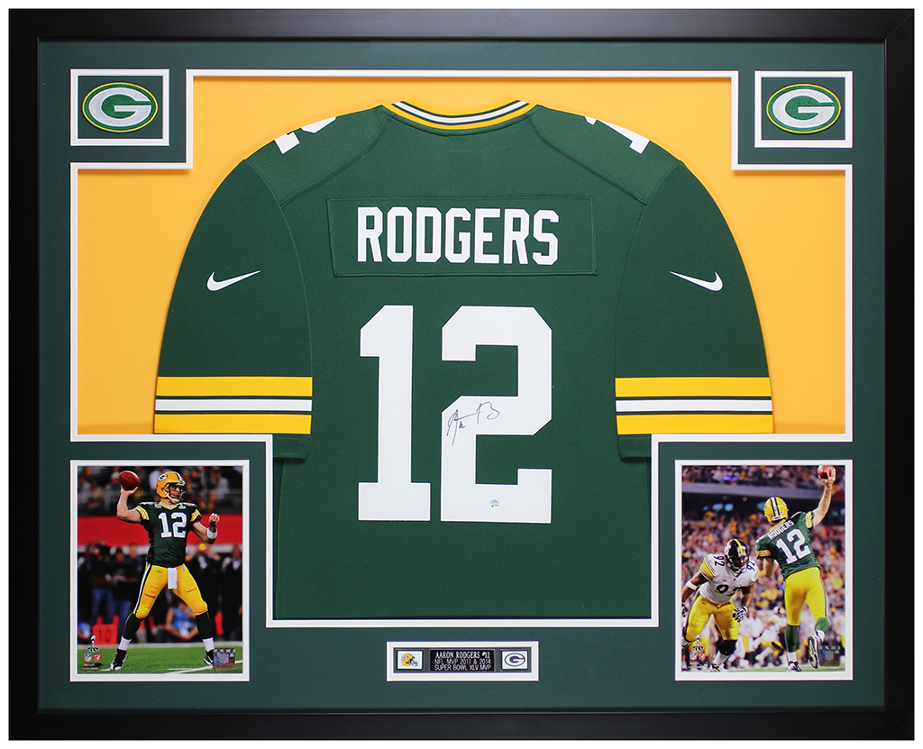 aaron rodgers autographed jersey