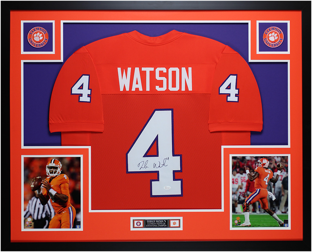Deshaun Watson Autographed & Framed Orange Clemson Tigers Jersey ...