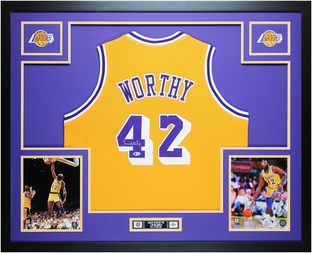 lakers framed jersey