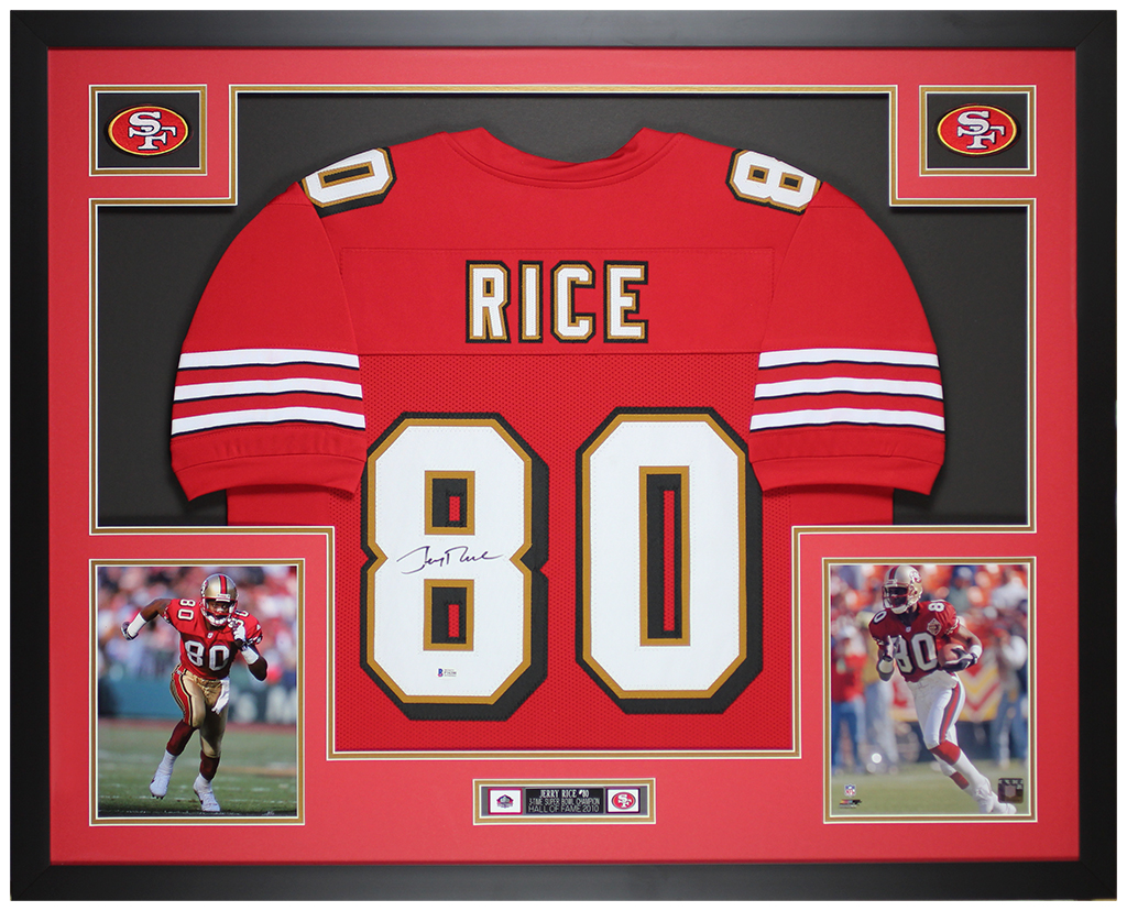 Jerry Rice Autographed Framed Mississippi Jersey - The Stadium Studio