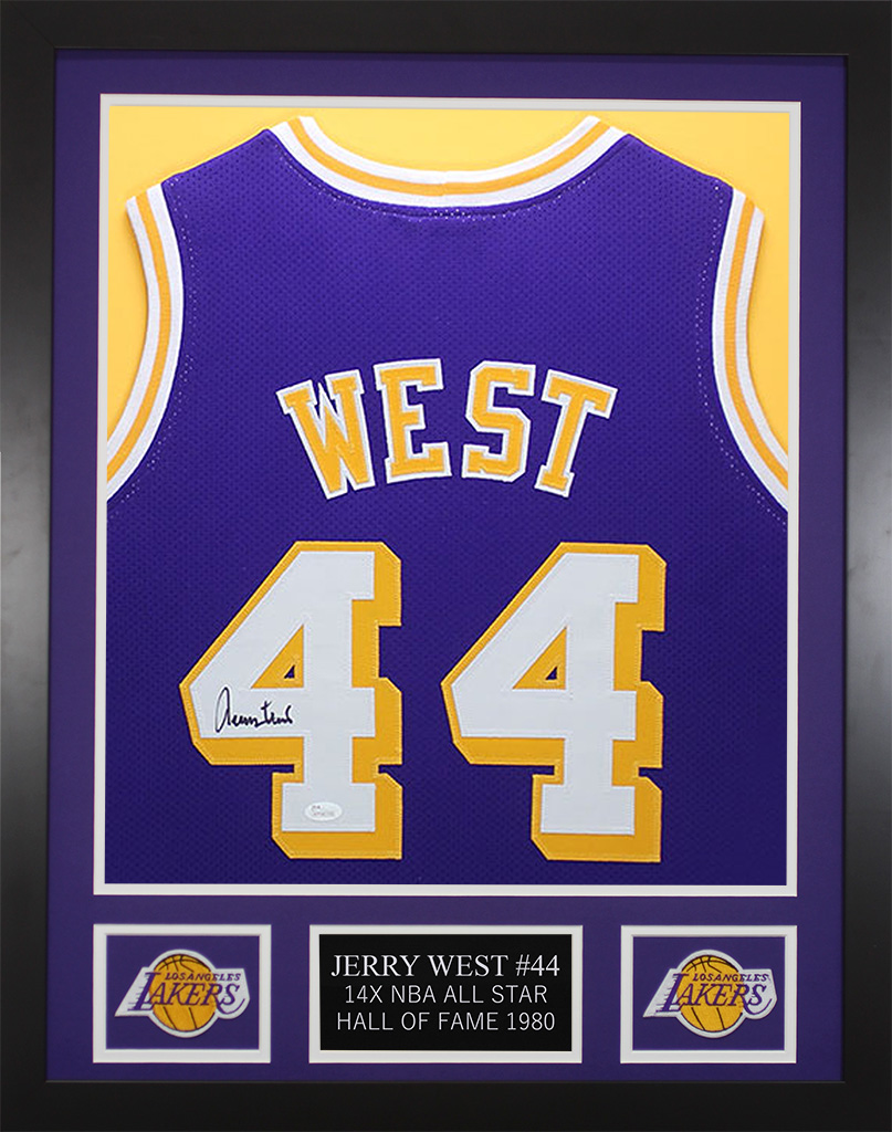 jerry west autographed jersey