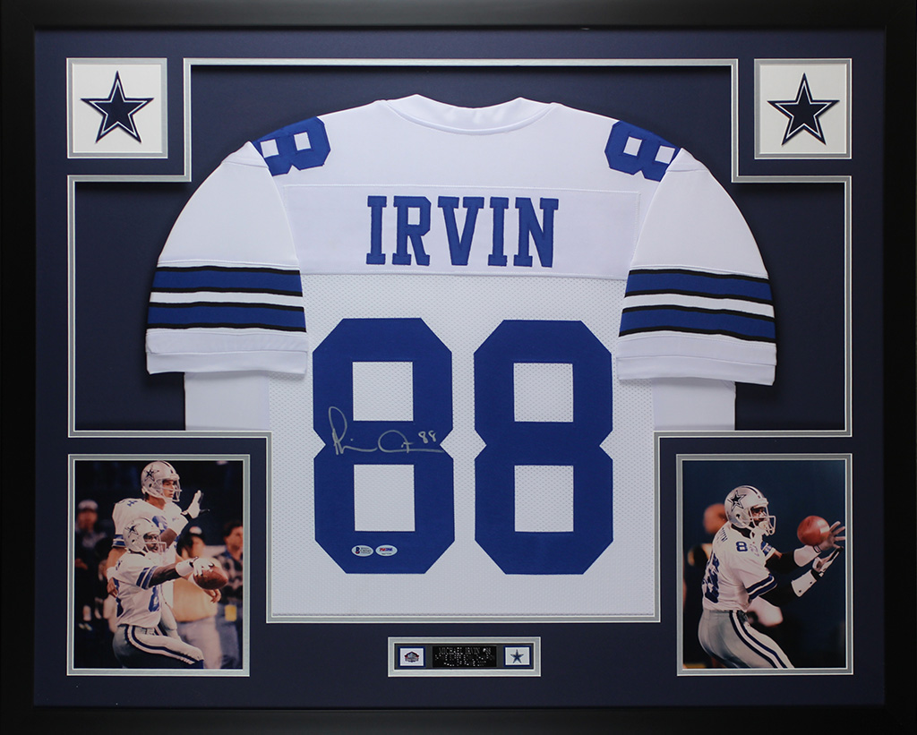 Michael Irvin Autographed & Framed White Cowboys Jersey Auto ...