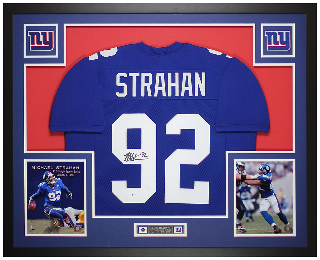 michael strahan signed jersey