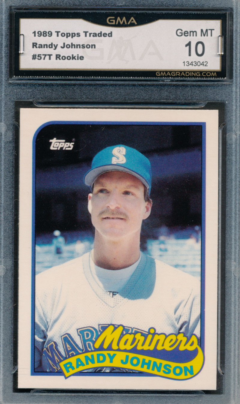 1989 Topps Traded 57T Randy Johnson Rookie Card Graded