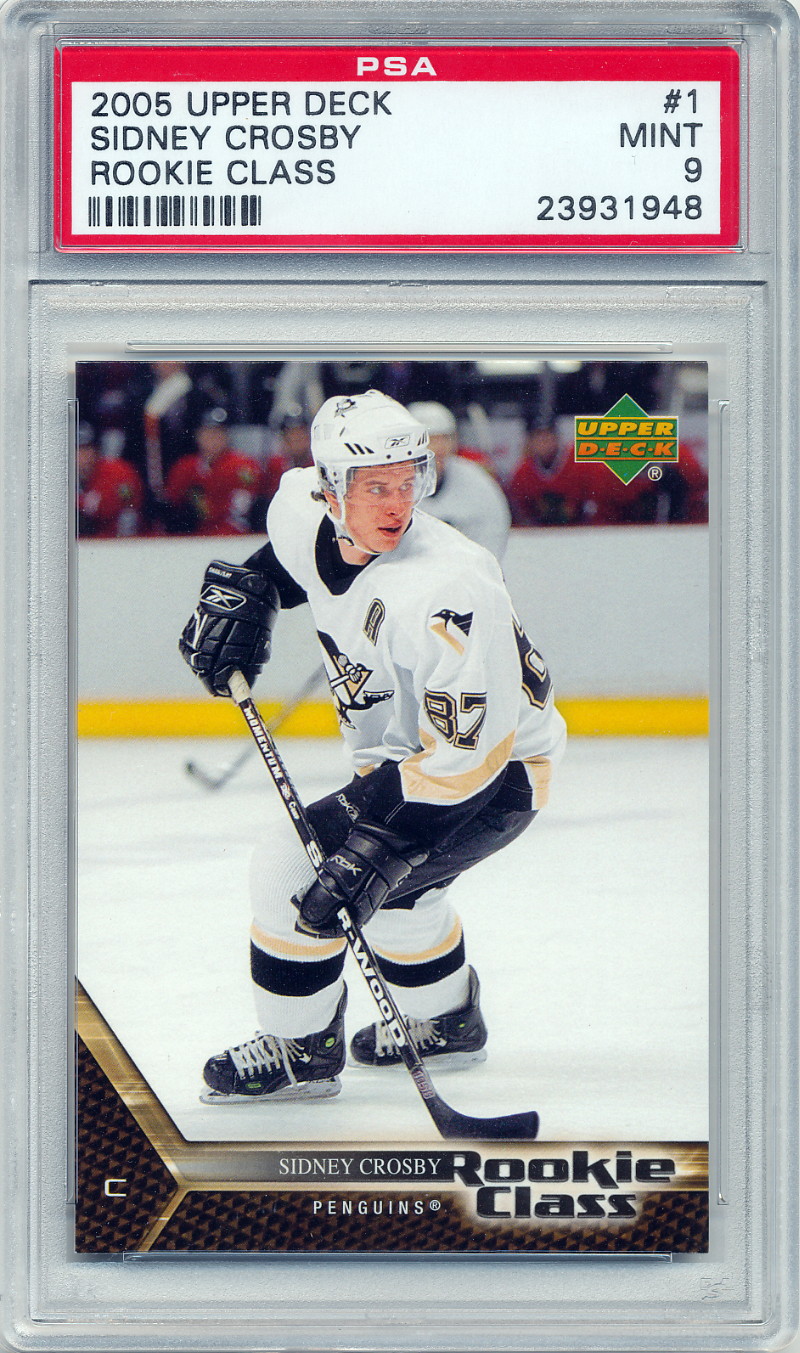 2005 06 Upper Deck Rookie Class Sidney Crosby Rookie Card Graded Psa 9 Ebay