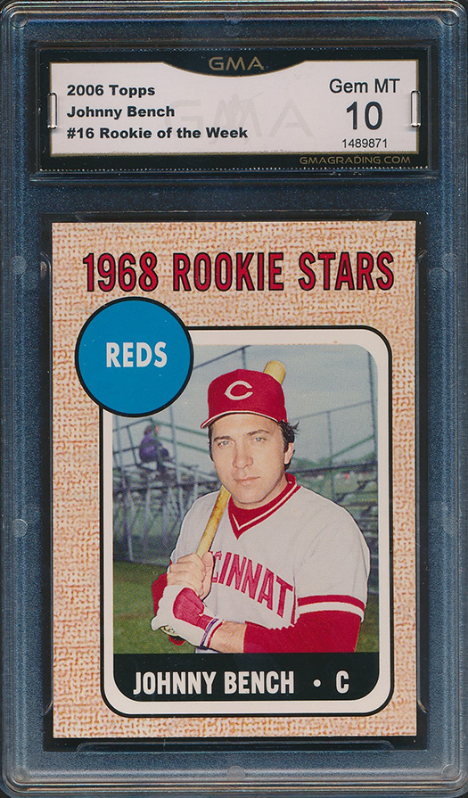 2006 1968 Topps Rookie of the Week #16 Johnny Bench Baseball Card